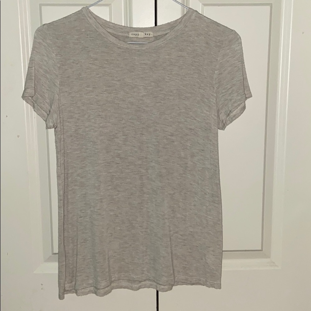 Beige girls copper key top